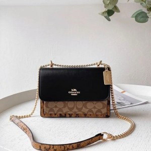 Coach Klare Crossbody in Signature Canvas With Rivert Bag With_Box Dustbag Bill